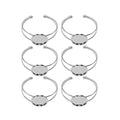 EXCEART Friendship Bracelets Friendship Braclets 6pcs Bracelet Setting Round Blank Bezel Trays Ajustable Cuff Bangles Bracelets for DIY Craft Jewelry Making 20mm (White K) Jewelry Tray Jewelry Tray - color: White K, size: 5*2cm