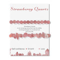 Healing Crystal Bracelets for Women 2 PCS 6mm Natural Stone Bracelet Stretch Crystal Beaded Bracelets Handmade Gemstone Bracelet Jewelry Gifts Christmas Gifts for Women Girls - style: strawberry quartz