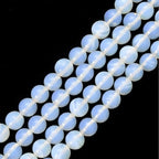 HAAMIIQII 8mm White Opalite Beads Round Gemstone Loose Beads for Jewelry Making 2 Strands (92-96pcs) - color: White Opalite, size: 8mm (92-96pcs)