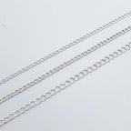 THREENEST 16.4-Feet Width 3mm Stainless Steel Extander Chains, Welded Permanent Cable Craft Tail Curb Chain for Necklace Bracelet Earring Jewelry Making - color: Stainless Steel, size: Extender Chains(Width 3mm)