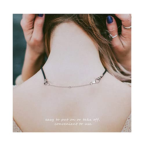 925 Sliver Necklace Extenders, Silver Chain Extenders with Lobster Clasp, Durable Plated Solid Brass Necklace Bracelet Anklet Extension Chains(1 2 3 Inches, 3PCS) - color: D-Silver, size: 1,2,3inch