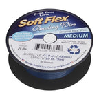 Soft Flex 49 Strand Beading Wire - Medium 0.19 Diameter - 30 Feet Nylon Design Wire - style: Dark Blue Lapis