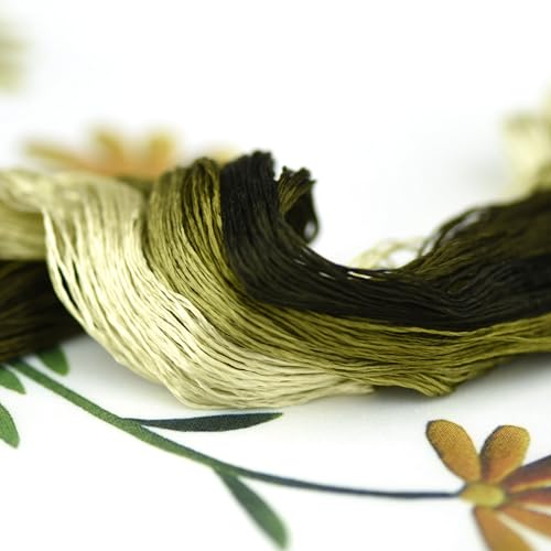 Mulberry Silk Floss Embroidery Thread Floss-Cross Stitch Threads China Silk Woven Jewelry Threads DIY Sewing Kits (108) - color: 108