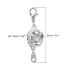 uxcell 12Pcs Jewelry Clasps, Rose Clasps Locking Closures with Lobster Clasps for Bracelet Necklace Jewelry Making, Silver - color: Silver