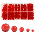 Red Round Crystal Glass Beads for Jewelry Making (4/6/8/10/12mm), Smooth Round Natural Gemstone Glass Spacer Loose Beads for Crafts Bracelets Necklaces Charms - color: Round Smooth Glass Beads:Red