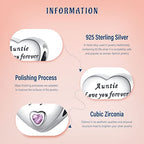 Mothers Day Birthday Number Love Family Friendship Graduation Auntie Grandma Dad Mom Charms for Pandora Bracelets Necklaces, Gifts Women, for Anniversary Valentines Christmas - style: Auntie Charm