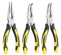 3pcs 8inch Reach Needle Nose Pliers Set,Includes Straight Needle Nose Pliers,45°&90°Bent Nose Pliers,Pliers Tool Set for Narrow Spaces