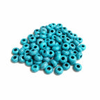 Turquoise Large Hole Beads for Jewelry Making-100pcs 14mm European Rondelle Spacer Beads,Big Hole Craft for Bracelets - color: Turquoise