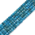 6mm Natural Apatite Faceted Rondelle Loose Beads Jewelry Making DIY Bead 16 Inch - color: Apatite