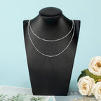 UMAOKANG 10 Meters Silver Necklace Chains Bulk Beaded Chain for Jewelry Making Silver Plated Brass Jewelry Chain Roll with Jump Rings and Lobster Clasps - color: Silver Cross Bead