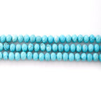 Faceted 4x6mm Natural Turquoise Stone Rondelle Spacer Gemstone Beads Loose Semi Gemstone Beads for Jewelry Making - color: Turquoise
