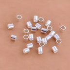 30 Pcs Crimp Beads for Jewelry Making - S925 Sterling Silver Crimping Beads, 2 mm Crimp Tube Beads for DIY Earrings Bracelet Necklace Jewelry Making and Crafting