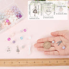 SUNNYCLUE 1 Box 6 Set Ballet Bracelet Making Kit Adjustable Bracelets Dancer Ballerina Charms Acrylic Transprent Rhinestone Beads for Jewellery Making Kits Beginner Adult Women Holiday Supplies - style: Dance 1