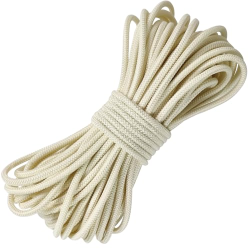 1/8 inch Non-Slip Elastic Band -3mm 15 Yards Soft Elastic Cord Stretch String Braided Thread for Sports Gear, DIY Crafts, Hair Bands, Shoelaces,Apparel Making & Camping Tie Down (Ivory) - color: Ivory