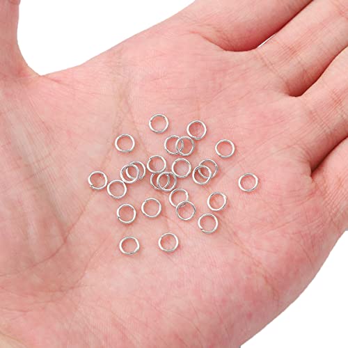 BEADIA Platinum Plated Jump Rings Non Tarnish 5mm 400pcs for Jewelry Making Findings - color: Platinum, size: 0.7x5mm