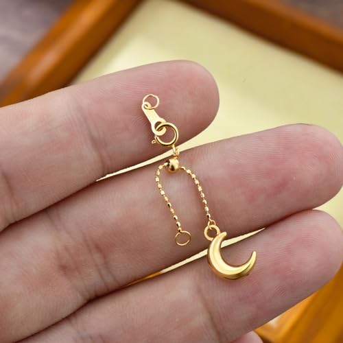 18k Yellow Gold 1"/2"/3"/4"/5"/6" Adjustable Necklace Extender Chain, 18k Gold Adjustable Necklace Extender Bracelet Anklet Extension Chain, Adjustable Bracelet Extender 18k Gold - color: style 5, size: 6inch
