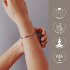 Natural Crystal Cut Bead Bracelet, 925 Silver Faceted Gemstone Jewelry for Women, Handmade Chakra Design Gift for Birthday Christmas Daily Wear - color: Purple Amethyst