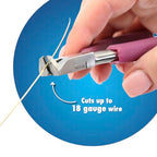 Beadalon Professional Series Tungsten Carbide Jaw Hard Wire Bypass Flush Cutter, Purple Vinyl-Free Grips, Stainless Steel, cuts up to 18 gauge Wire, 5 in - style: Bypass Flush Cutter, Purple