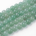 36Pcs Natural Green Aventurine Beads 10mm Round Gemstone Beads Smooth Stone Loose Bead for DIY Bracelets Necklace Earrings Jewelry Making - color: Natural Green Aventurine, size: 10mm