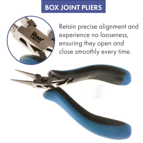 The Beadsmith Ergonomic Round Nose Pliers – 5 inches (127mm) – Comfortable Ergonomic Grip, Double-Leaf Springs & Polished Steel Head – Extra-Fine Tips for Precision to Medium Level Work - style: Round Nose