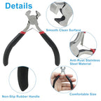 9.5cm/3.74" End Cutting Pliers for Jewelry Making, Bull Nose Pliers, Fret Wire Cutter, Nail Puller Tool for Carpenter, End Nippers for Zipper Install Stops, Wire Cutting - style: End Cutting Pliers