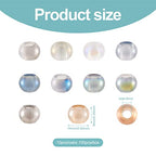 Cheriswelry 100Pcs 14mm Large Hole Electroplate Glass European Beads Transparent Rondelle Loose Spacer Beads 10 Colors DIY for Jewelry Making Crafts - color: Mixed Color*4-Rondelle
