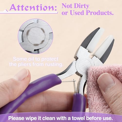 SPEEDWOX 5.5-Inch Double Nylon Flat Jaw Pliers for Jewelry Making - Soft Jaw Pliers - style: Flat Nylon Jaw Pliers