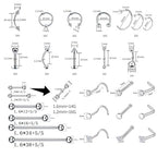 TKKUY 80PCS Nose Piercing Kit: Stainless Steel Body Piercing Jewelry with 12G, 14G, 16G, 20G Needles for Ear, Nose, Lip, Eyebrow