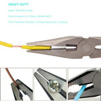 8-Inch Needle Nose Pliers: Paper Clamp Precision, Premium Heavy-Duty CRV Steel, Large Soft Grip with Wire Cutter,Chrome Vanadium Steel Long Nose Cutting Pliers