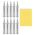 MECCANIXITY Pack of 10 900M Solder Tips Internally Heated Soldering Tips with Cleaning Sponge Pad Replacement Welding Accessories Kit for Electrical Solder Station Tip (900M-T-1C) - style: 900M-T-1C
