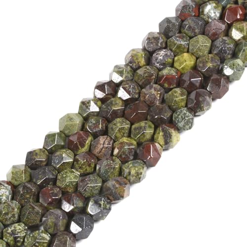 Dragon Blood Jasper 6mm Gemstone Triangle Faceted Round Loose Beads Strand 15.5" DIY Jewelry Making - color: Dragon Blood Jasper