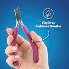 Beadalon Professional Series Tungsten Carbide Jaw Hard Wire Semi-Flush Cutter, Purple Vinyl-Free Grips, Stainless Steel, cuts up to 14 gauge Wire, 5.75 in - style: Semi-Flush Cutter, Purple