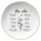 LITTLEBIGGER Christian Gifts for Wome – Bible Verses Jewelry Tray, Spiritual and Religious Gifts for Women, Christian Gifts – Personalized Jewelry Dish, Christmas Gift – Religious Ring Dish - style: You Are-Heptagon
