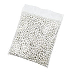 INSPIRELLE 1200pcs 8mm White Art Faux Pearl Beads ABS Round Loose Spacer Beads for DIY Craft Necklaces Bracelets Jewelry Making - color: White, size: 8mm