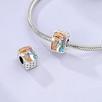 LAZA 925 Sterling Silver Charm for Bracelet Necklace Dangle Love Mom Butterfly Party Charm Beads Pendants DIY Jewelry for Women - color: square drive