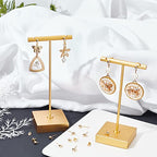 Beebeecraft 100PCS 24K Gold Plated Earring Studs with Loop Ball Post Earring Findings with 100Pcs Butterfly Ear Back for DIY Jewelry Dangle Earring Making(15x7mm, Ball: 4mm) - color: Gold, size: 4mm Ball