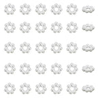Beebeecraft 1 Box 80Pcs Flower Spacer Beads 925 Sterling Silver Plated 304 Stainless Steel 4mm Daisy Spacer Beads for Bracelet Necklace Earring Jewelry Making - color: Silver, size: 4mm