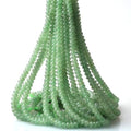 ICAI Beads 5x8mm Natural Rondelle Spacer Loose Beads for Jewelry Making DIY Crafts Design 1 Strand 15" APPR (Green Aventurine) - color: Green Aventurine, size: 5x8