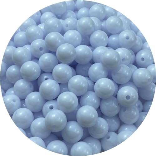 1000pcs Acrylic Round Beads 6mm Round Spacer Plastic Pastel Beads Craft Beads with Hole for DIY Bracelet Necklace Jewelry Making Supplies Handmade Craft(White) - color: White, size: 6mm