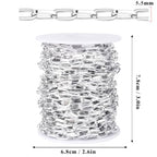 33FT Silver Paperclip Chain Roll 5.5MM Silver Plated Aluminum Paperclip Link Chains Spool Bulk for Jewelry Making - color: silver, size: 5.5MM