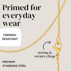 KISPER 24k Gold Box Chain Necklace – Thin, Dainty, Gold Plated Stainless Steel Jewelry for Women with Lobster Clasp - style: 36 inch (very long, can double loop)