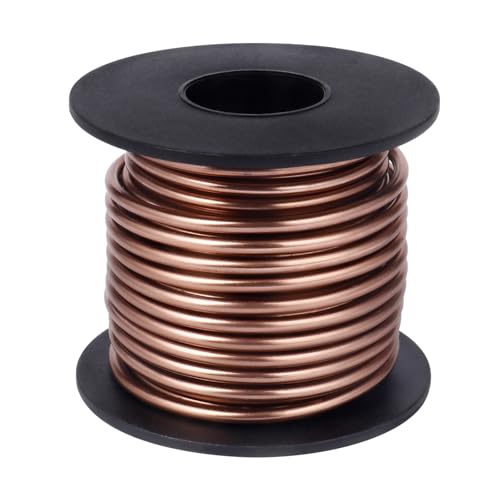 Aluminum Craft Wire, 32.8 Feet 3.0 mm/ 8 Gauge Brown Bendable Soft Metal Aluminum Wire Roll Bulk for DIY Crafts Sculpting Jewelry Making - color: Brown, size: 8 Gauge
