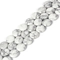 Natural White Howlite 20mm Coin Disc Loose Beads 16 Inch for DIY Jewelry Making Beads - color: White Howlite