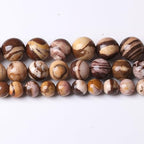 10MM Australian Zebra Round Loose Beads Natural Gem Beads Crystal Energy Stone Beads for Jewelry Making DIY Bracelet Necklace - color: Australian Zebra, size: 10MM