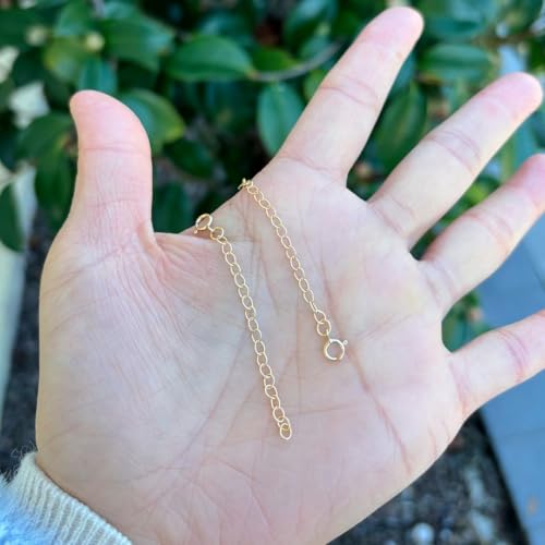 2pcs Adabele Real 1/20 14K Gold Filled Chain Extender 2 inch Cable Chain Extension Clasp Removable Adjustable for DIY Craft Necklace Bracelet Anklet Jewelry Making JK8-B2 - color: 14K Gold Filled, size: 2 inch - 2pcs