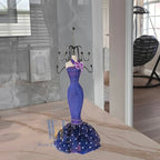 2 PCS Set Jewlery Display Shoe Ring Holder - Mannequin Necklace Display Bracelet Orgaziner (Purple) - color: Purple