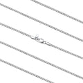 FaithHeart Mens Black/Silver/Gold Stainless Steel Flat Box Link Chain Necklace, Stylish 2/4/6/8mm Width Box Chains Necklaces for Men Non Tarnish Hip Hop Chain Jewelry Gifts,14"-30" Length - color: 2mm Width-Classic Silver, size: 14 Inches Length