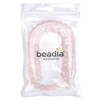 BEADIA Natural Rose Quartz Flat Cut Round Drum Stone 8mmx7mm Loose Semi Gemstone Beads for Jewelry Making 38cm - color: Rose Quartz