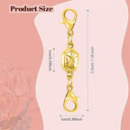 Magnetic Necklace Clasps and Closures-Magnetic Necklace Clasp Set, Double Locking Design, Gold and Silver (6pcs Gold Silver) - color: 6pcs gold silver