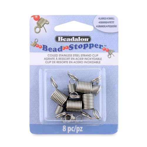 Beadalon Bead Stopper, Combo Pack, 4 Small, 4 Large, 8 pc - size: Combo Pack, 8 pc